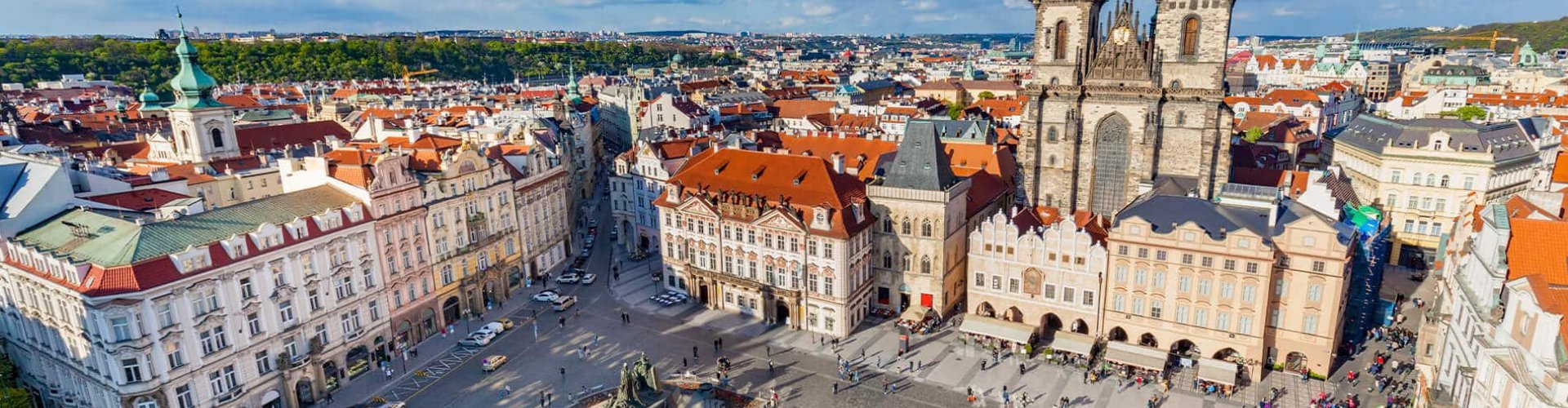 Prague nightlife panorama
