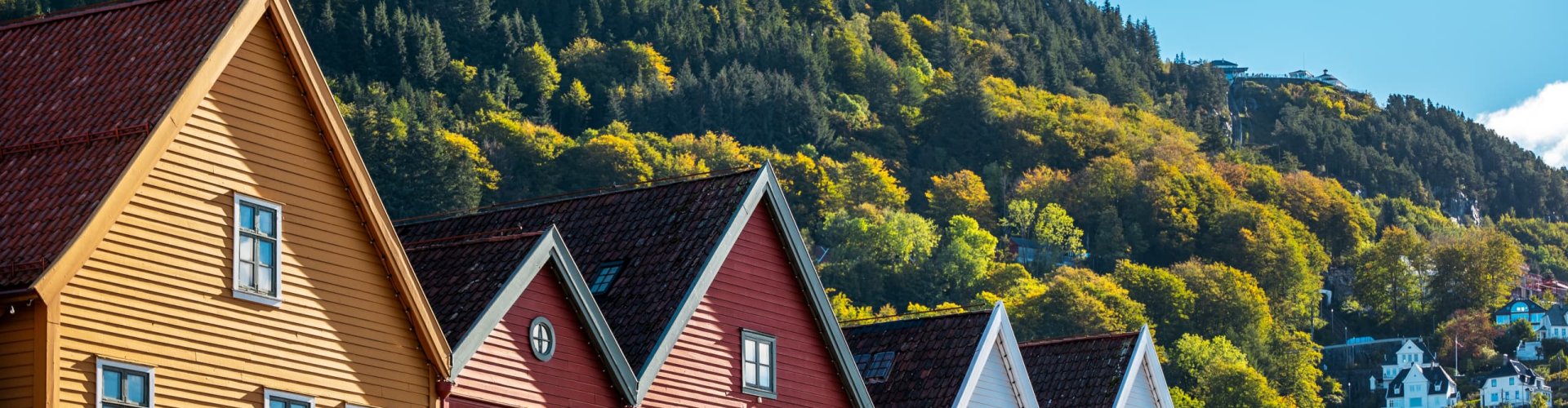 Night skyline of Bergen, NO