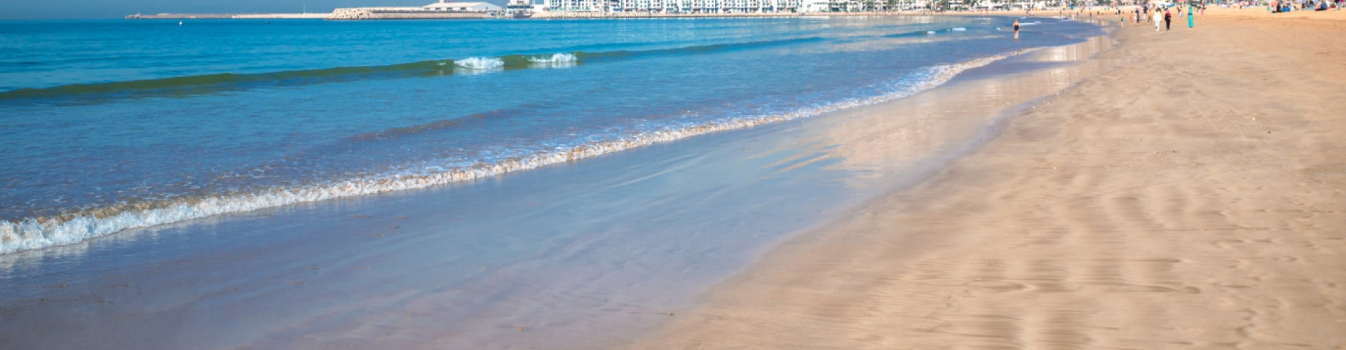 Agadir nightlife scene at night