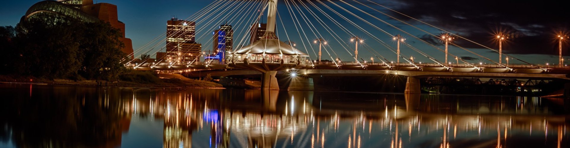 Winnipeg nightlife scene at night