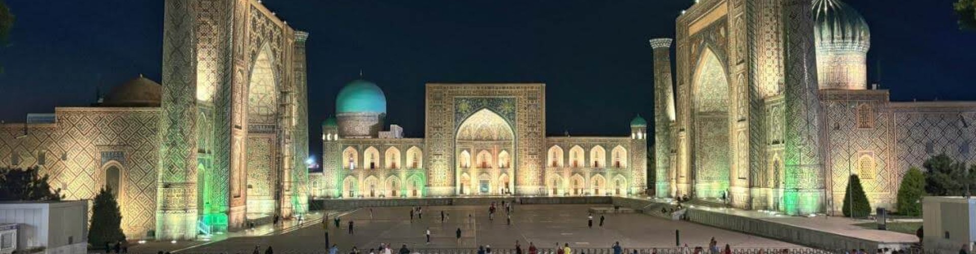 Samarkand, UZ night cityscape