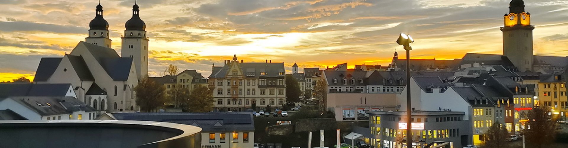 Vibrant nightlife in Plauen, DE