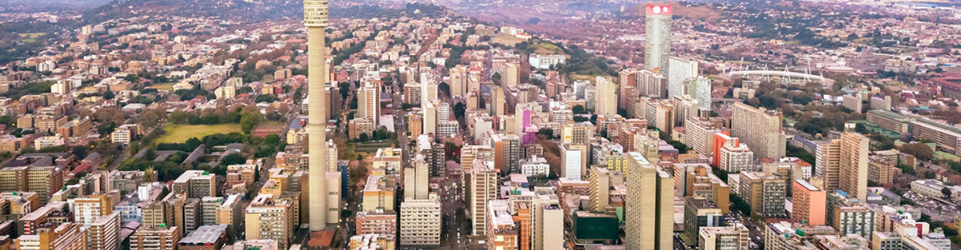 Johannesburg cityscape at night