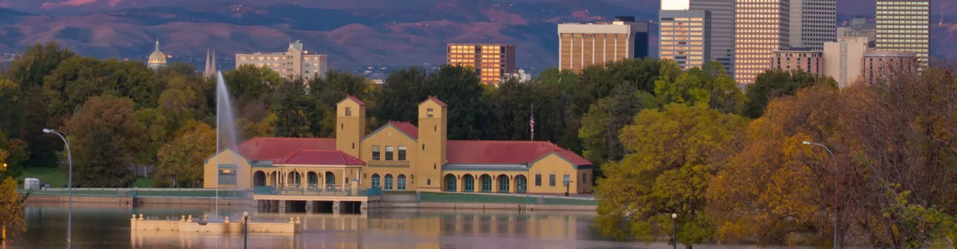 Denver nightlife scene at night