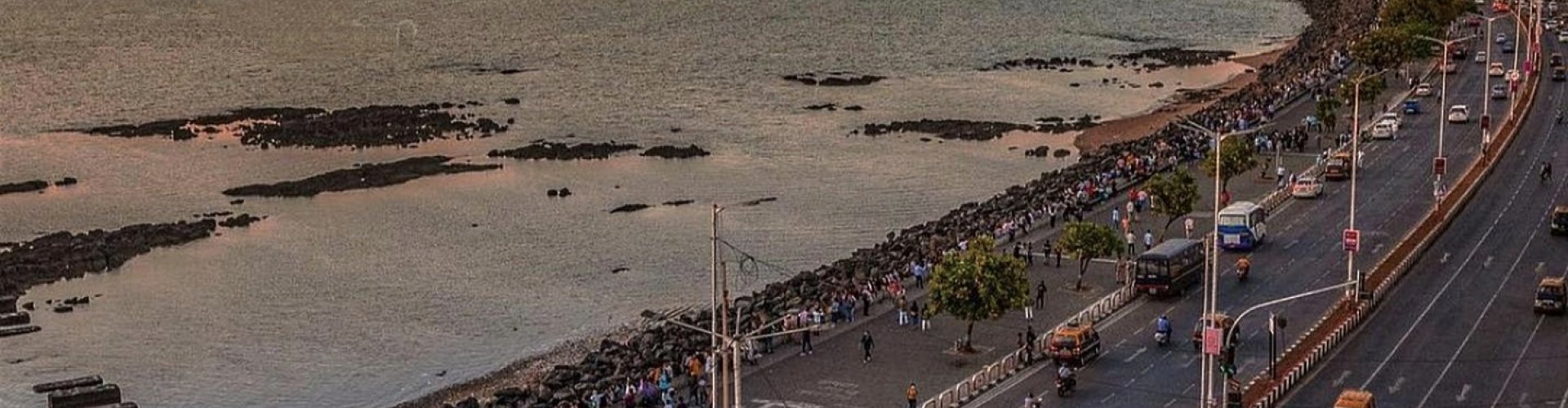 Nightlife panorama in Mumbai, IN