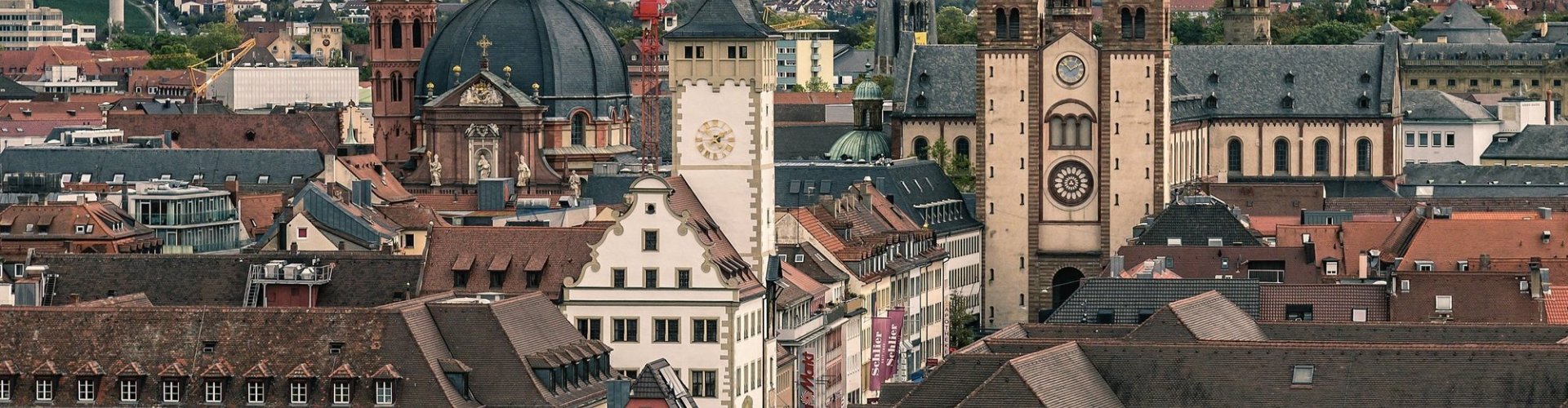 Wurzburg nightlife evening skyline