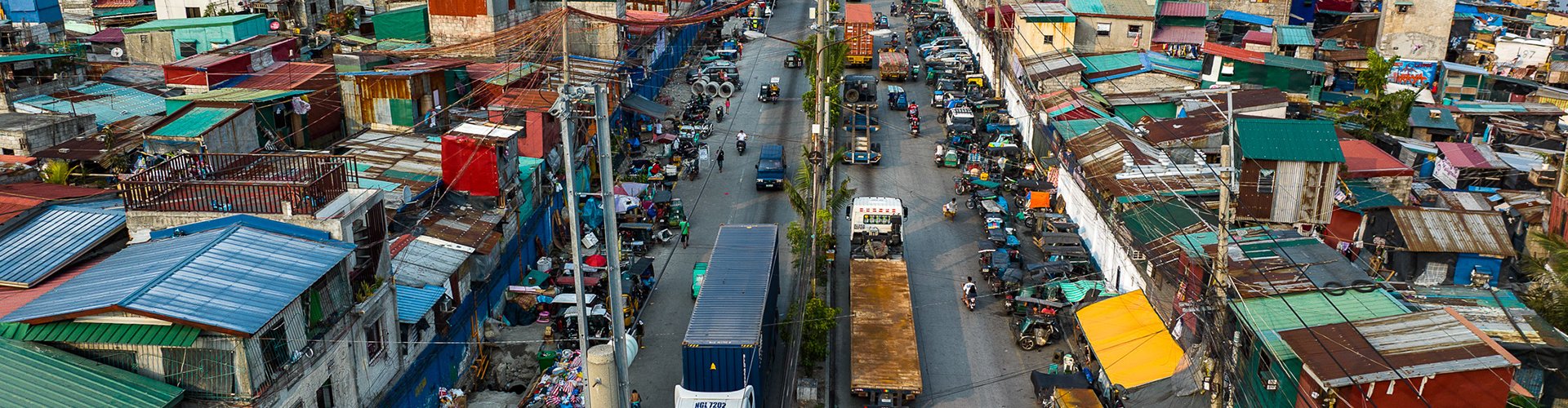 Manila nightlife cityscape by night