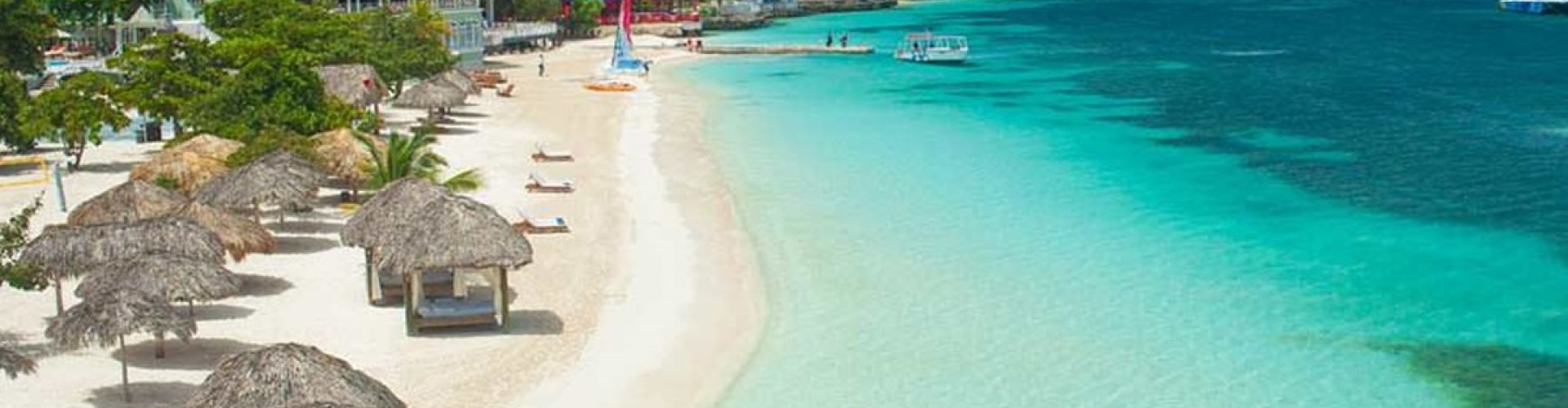 Montego Bay nightlife street scene at night