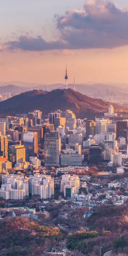 Nightlife ambience in Seoul, KR